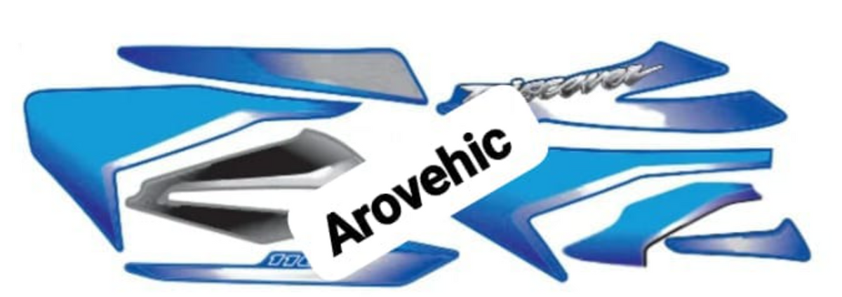 Graphics Sticker Set for Bajaj Discover 110 ( Blue Vehicle  Blue Sticker  Both Sides)-OES
