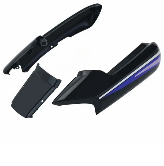 Tail Panel/seat Cowl for hero Super Splendor( Black purple Stk)-GENUINE