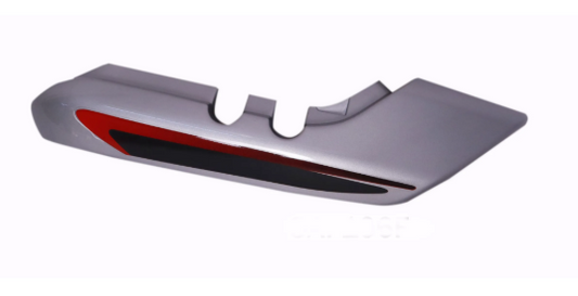 Tail Panel/seat Cowl for hero Splendor Plus (Silver red Stk)-GENUINE