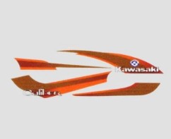 Sticker Set    [Red Tank] (New Model) for Caliber-BAJAJ
