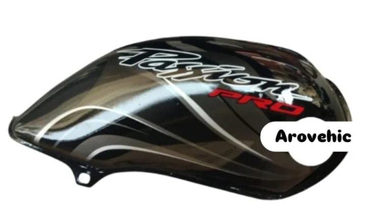 Petrol Tank for Hero Passion Pro (Black/Silver)-HERO