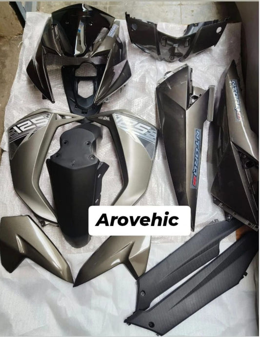 Body Kit for Tvs Ntorq(Matte Titanium Grey)-FIRST QUALITY