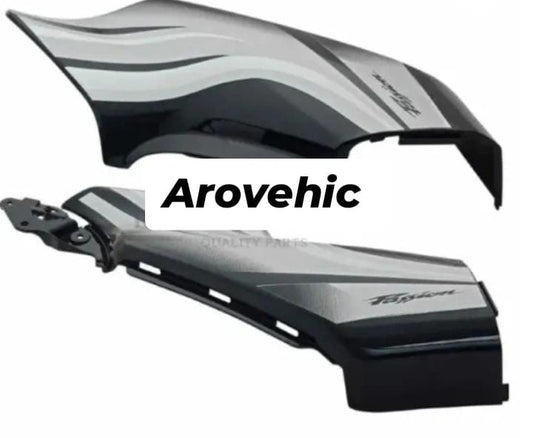 Side Panel/cover for hero Passion Xpro (Black silver Stk)-GENUINE