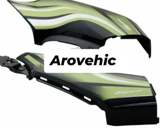 Side Panel/cover for hero Passion Xpro (Black green Stk)-GENUINE