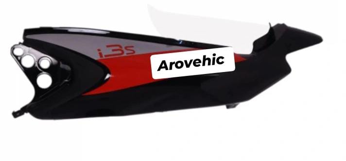 Tail Panel/seat Cowl for  hero Splendor I-smart (Black red Bike)-GENUINE