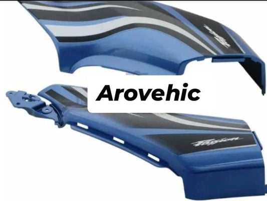Side Panel/cover for hero Passion Xpro (Frost Blue Colour black Bike)-GENUINE