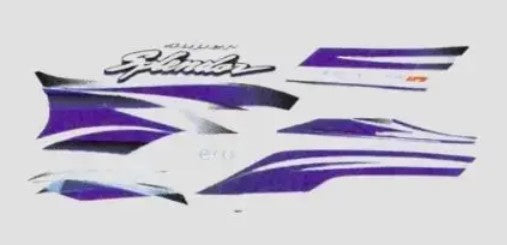 Sticker Set for  Hero Super Splendor T4 [Black Tank-Blue]-HERO