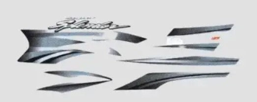 Sticker Set for Super Splendor T5 [Black Tank-Grey]