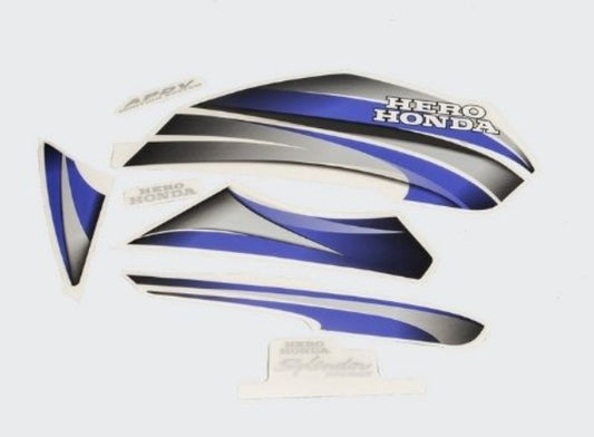 Sticker Set  (Black Tank Blue) for Splendor Pro-HERO