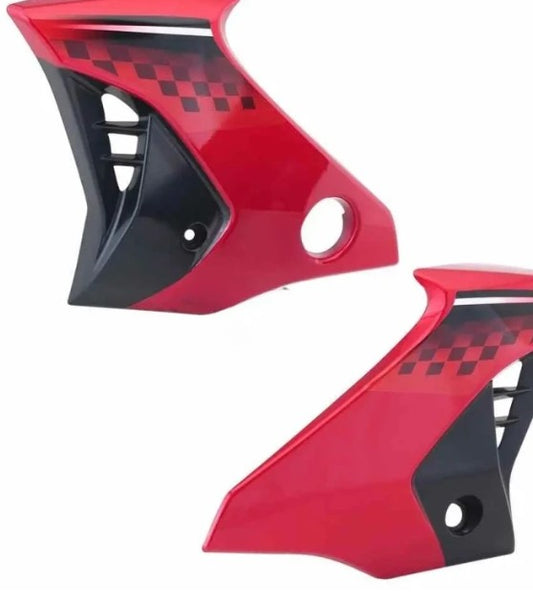 Tank Side Cover/panel Set (lh+rh) for hero Honda Glamour N/m (type-6) Red-HERO