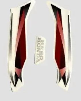 Sticker H.L.Firing Hero Super Splendor 4/M [Black Tank-Red]-HERO
