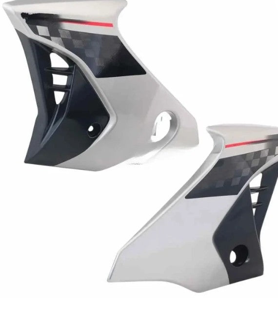 Tank Side Cover/panel Set (lh+rh) for hero Honda Glamour N/m (type-6) Silver-HERO