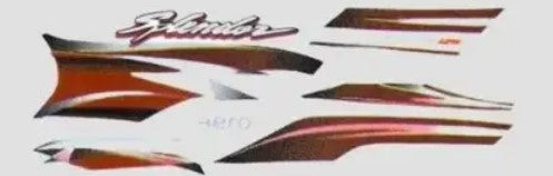 Sticker Set for Hero Super Splendor T4 [Black Tank-Red]-HERO