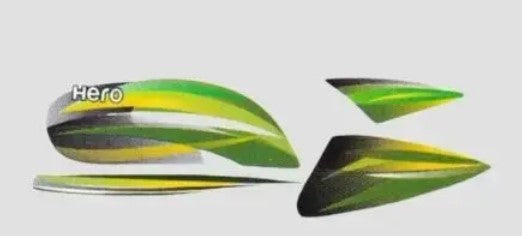Sticker Set for Hero Splendor Pro T2 [Green Tank]-HERO