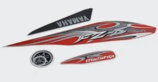 Sticker Set FZS for  T4 [Red Tank]-YAMAHA