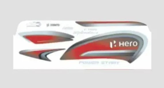 Sticker Set for Hero Splendor Plus [BS6] [2020]  [Black-Red] -HERO