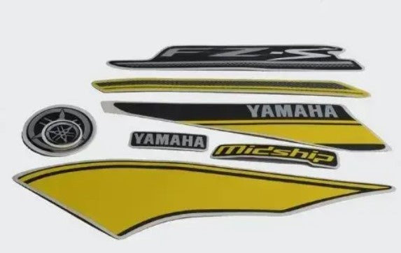 Sticker Set for  FZS T1 [Black Tank-Yellow]-YAMAHA