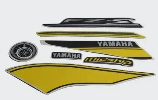 Sticker Set for  FZS T1 [Black Tank-Yellow]-YAMAHA