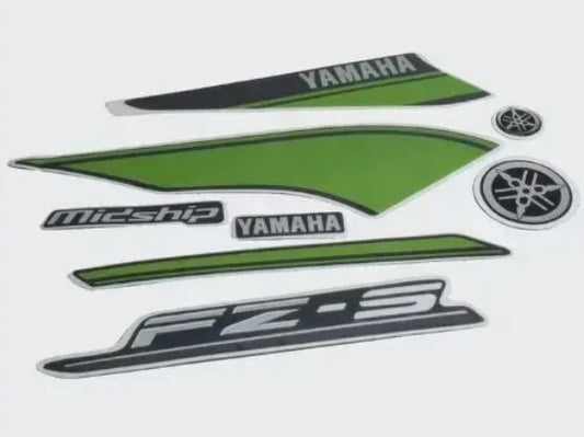 Sticker Set  for FZS T1 [Black Tank-Green]-YAMAHA