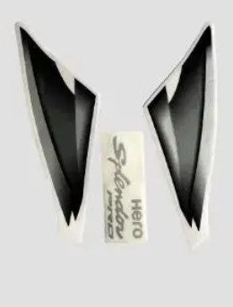 Sticker H.L.Firing Hero Splendor Pro [Black Tank-Grey]-HERO