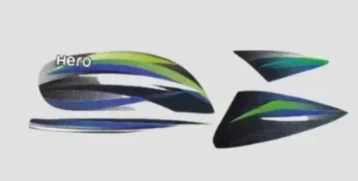 Sticker Set for Hero Splendor Pro T2 [Grey Tank]-HERO