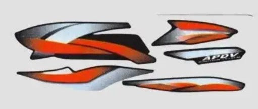 Sticker Set for Hero Splendor Pro T3 [Blk Tank-Red]-HERO