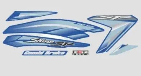 Sticker Set for Shine SP T2 (Blue Tank)-HONDA