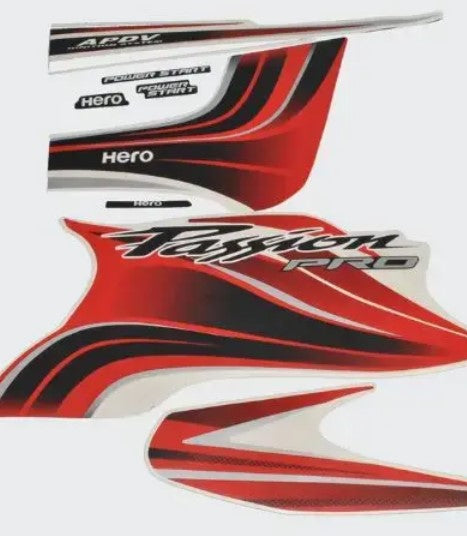 Sticker Set for Hero Passion Pro [Black Tank-Red]-HERO
