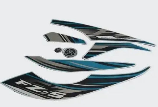 Sticker Set FZS for T10 [Blue  Tank]-YAMAHA