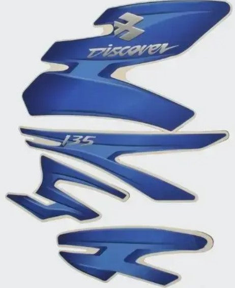 Sticker Set for Discover 135[Blue Tank-Blue]-BAJAJ