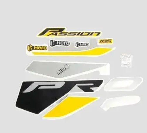 Sticker Set for Passion Pro  ( BS6) Yellow-HERO