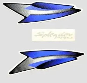 Sticker H.L.Firing for Hero Splendor Pro T3 [Black Tank-Blue]-HERO