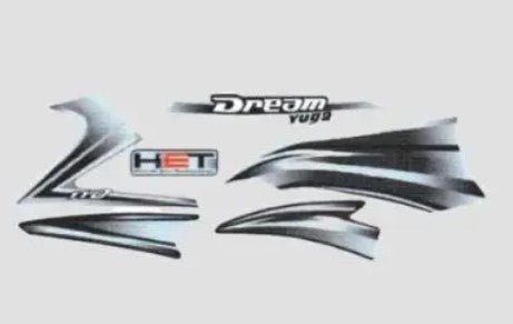 Sticker Set for Yuga T2 [Black Tank-Grey]]-HONDA