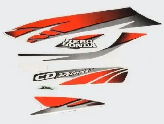 Sticker Set for CD-Deluxe [Black Tank-Red]New Model-HERO