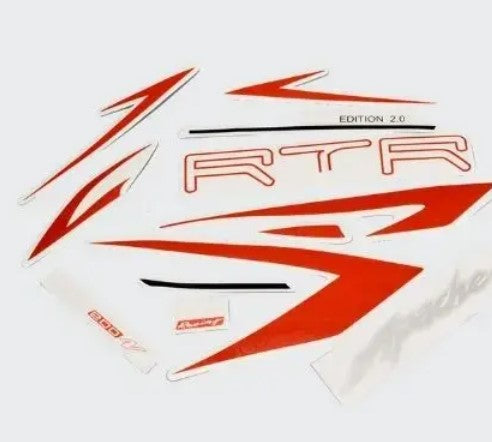 Sticker Set for TVS APACHE RTR 200 4V[Black Tank]-TVS