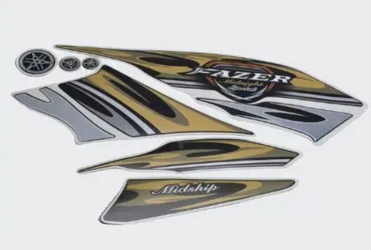 Sticker Set for Fazer T7  T6 [Mid Night Spl]-YAMAHA