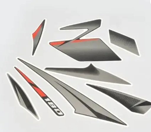 Sticker Set for Pulsar 180 [2018] [Blk-Grey]-BAJAJ
