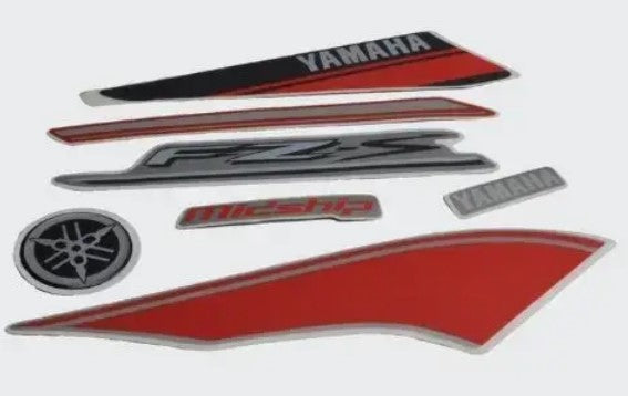 Sticker Set FZS for T1 [Silver Tank-Red] -YAMAHA