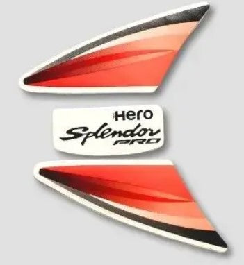 Sticker H.L.Firing for Hero Splendor Pro T2 [Orange Tank] -HERO