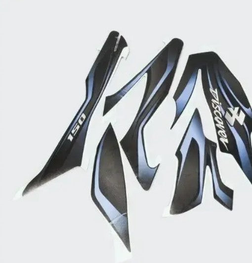 Sticker Set for Discover 150 [ N/M [Black Tank-Blue]-BAJAJ