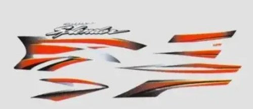 Sticker Set for Super Splendor T5  [Black Tank-Red]-HERO