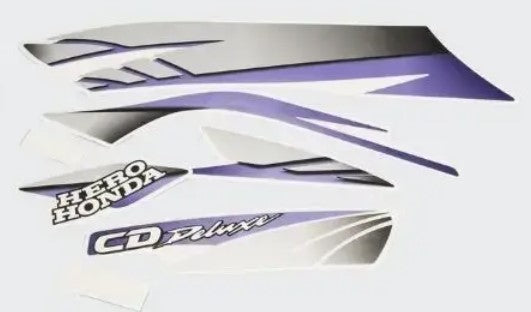 Sticker Set for CD-Deluxe [Black Tank-Blue] New Model-HERO
