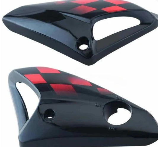 Tank Side Cover/panel Set (lh+rh) for hero Honda Glamour N/m Black (red Stk)-HERO
