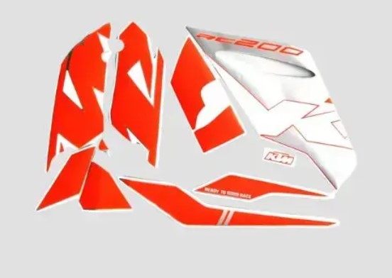 Sticker set for Ktm Rc 200(Silver Orange)T4 2020 -KTM