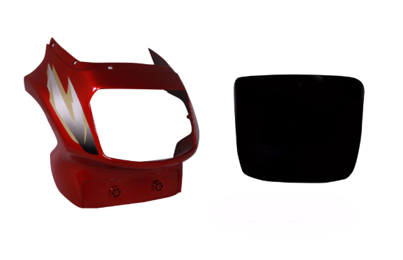 Head Light Visor/mask for tvs Victor Gl (New Model) Red-TVS