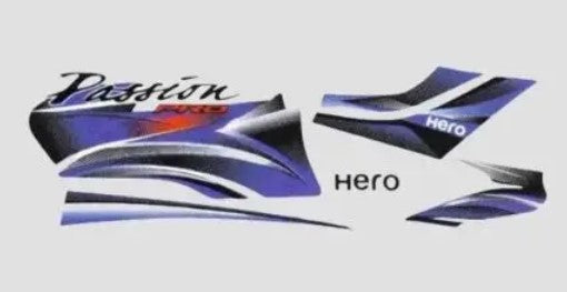 Sticker Set for Passion Pro T4 [Black Tank-Blue]-HERO