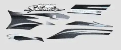 Sticker Set for  Hero Super Splendor T4 [Grey Tank]-HERO